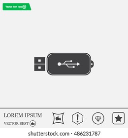 Vector usb flash drive icon