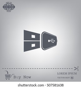 Vector usb flash drive icon