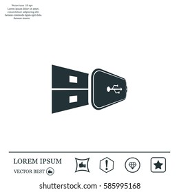 Vector usb flash drive icon
