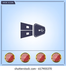 Vector usb flash drive icon