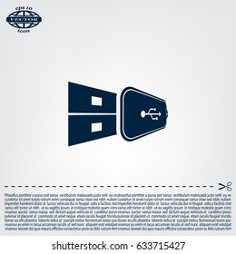 Vector usb flash drive icon