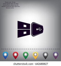 Vector usb flash drive icon