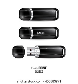 Vector USB Flash Drive isolated on white background