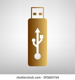 Vector usb flash drive sign