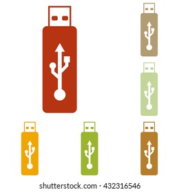 Vector USB flash drive sign