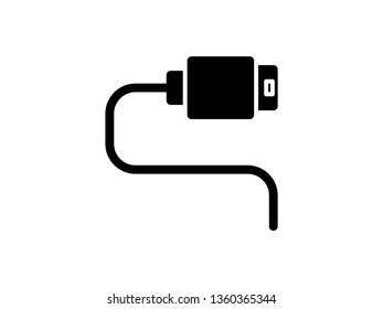 vector usb icons glyph on white - Vector