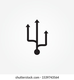 Vector usb sign design vector illustration