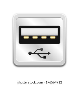 Vector USB Socket Icon