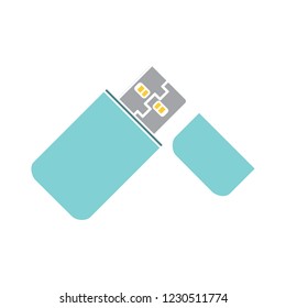 vector usb storage icon - data transfer technology illustration, vector USB hardware sign symbol