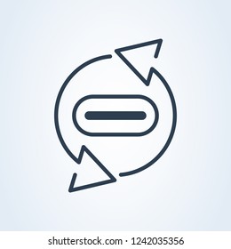 vector usb type-c port and usb-c. recover and reset. vector symbol