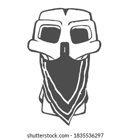 vector of the use of a covid-19 mask. Coronavirus warning.