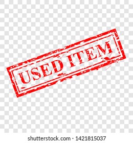 Vector used item 2 style streak red rubber stamp