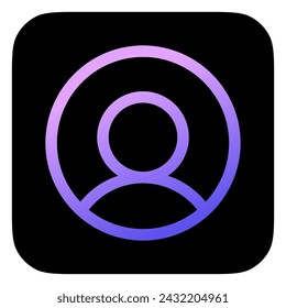 Vector user account profile icon. Perfect for app and web interfaces, infographics, presentations, marketing, etc.