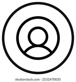Ícone de perfil de conta de usuário vetorial. Perfeito para aplicativos e interfaces web, infográficos, apresentações, marketing, etc.