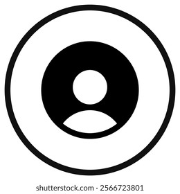 Vector user account profile icon. Perfect for app and web interfaces, infographics, presentations, marketing, etc.