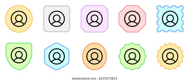 Vector user account profile icon. Perfect for app and web interfaces, infographics, presentations, marketing, etc.