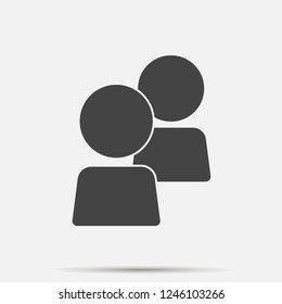 Vector user chat icon. People interaction symbol. Layers grouped for easy editing illustration. For your design.