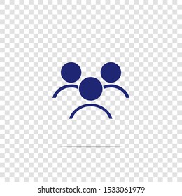 Vector user chat icon. People interaction symbol on transparent background.