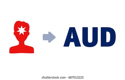 Vector user earnings icon with currency