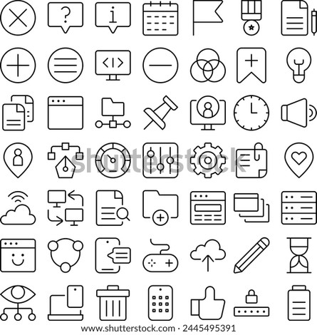 Vector of User Experience Icon Set. Perfect for user interface, new application
