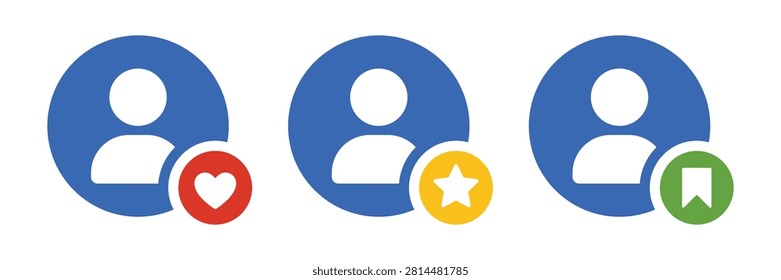 Vector User With Favorite Symbol Icons