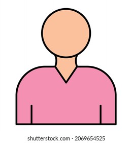 Vector User Filled Outline Icon Design
