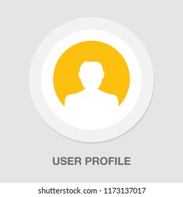 Vector User Icon, Avatar Silhouette, Social Symbol - Member Sign