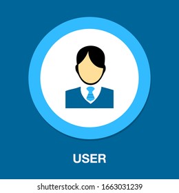 icono de usuario vectorial, silueta avatar, símbolo social - signo de miembro