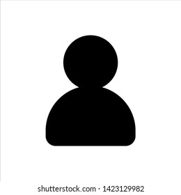 Vector user icon. black symbol with trendy flat style icon for web site design, logo, app, UI isolated on white background