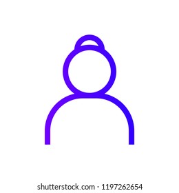 Vector user icon isolated on white background
