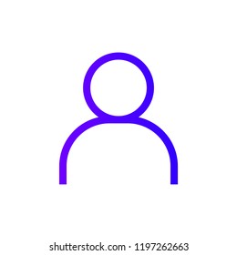Vector user icon isolated on white background