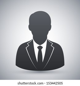 Vector user icon of man in business suit