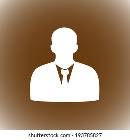 Vector user icon of man in business suit