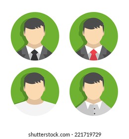 Vector user icon of man in business suit 
