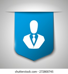 Vector user icon of man in business suit