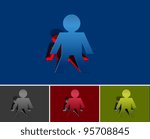 vector user icon set, includes four color versions for your web color design used.