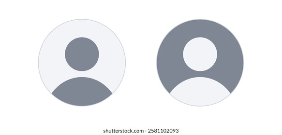 Vector user icon. Two-tone version on black and white background, vector 10 eps.