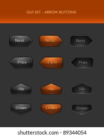 Vector User Interface Elements - Arrow Buttons