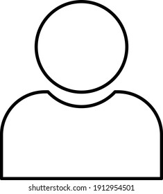 Vector User Outline Icon Design
