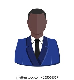 Vector User Profile Avatar Black Man Stock Vector (Royalty Free ...