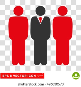 Vector Users EPS vector icon. Illustration style is flat iconic bicolor gray and intensive red symbol on a transparent background.