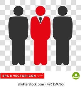 Vector Users EPS vector pictograph. Illustration style is flat iconic bicolor intensive red and gray symbol on a transparent background.