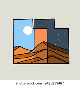 vector of utah desert perfect for print, apparel design, etc