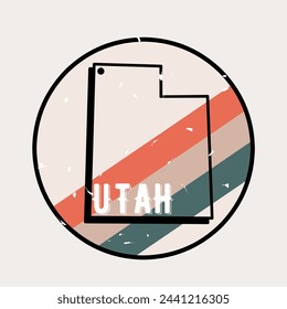 vector of utah sign with vintage and grunge style perfect for print, sign, etc