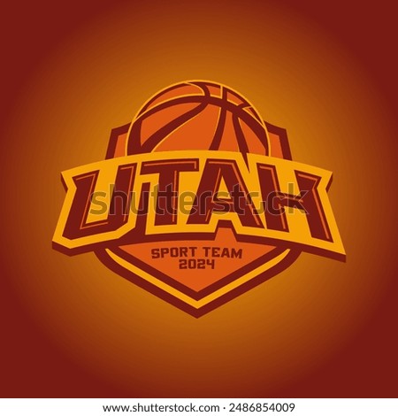 Vector Utah State Sport Team Emblem