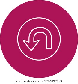 Vector uturn icon