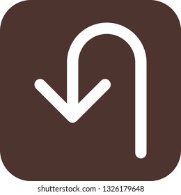  Vector U-turn Icon