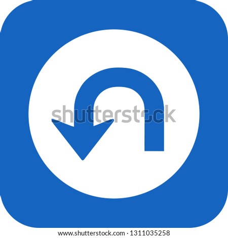  Vector uturn icon
