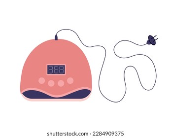 Vector UV lamp illustration. Flat style UV lamp for manicure and pedicure with gel polish
