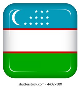 Bandera de Vector uzbekistán